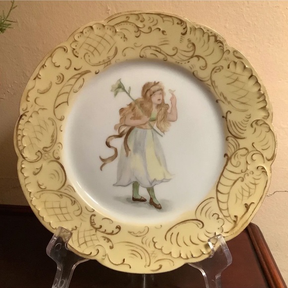 Haviland & Co. Limoges Hand Painted Fairy Plate - Picture 2 of 6